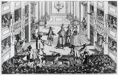 Upplopp vid Covent Garden Theatre 1763 till följd av att cheferna vägrade erkänna halva priset i Artaxerxes opera